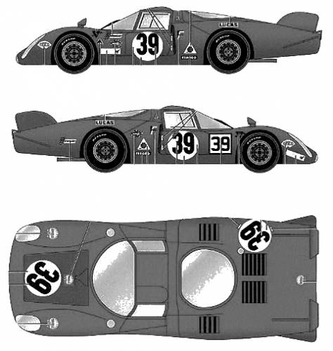 Alfa Romeo Tipo 33 Le Mans 1968 Original image dimensions 481 x 507px