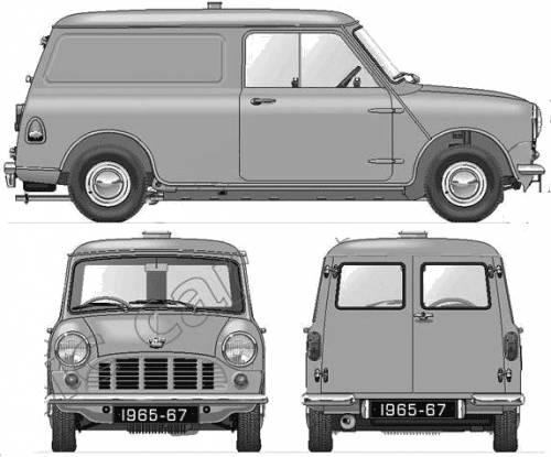 Austin Mini Van 1965 Original image dimensions 574 x 477px