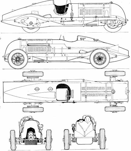blueprints of cars. Brooklands Car (1929)