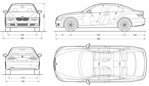 ... .com - Blueprints > Cars > BMW > BMW 3-Series Coupe (E92) (2007