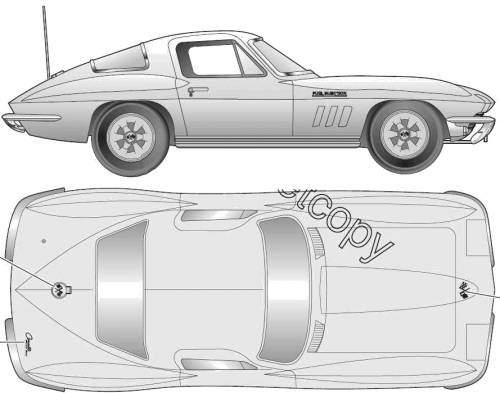 Chevrolet Corvette C2 Stingray Coupe 1965 Original image dimensions 889 x