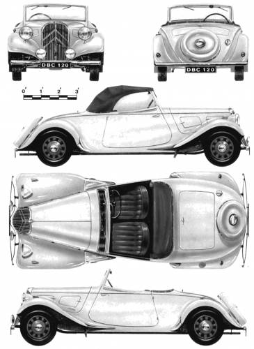 Citroen 11CV Legre Traction Avante Roadster light 15 1939 