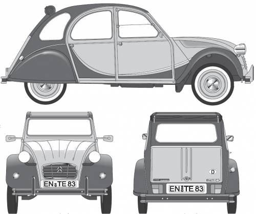 Citroen 2CV Charleston 1985 Original image dimensions 959 x 805px