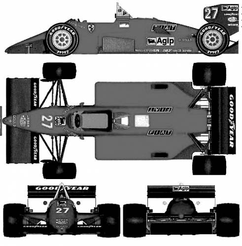 Ferrari 156 F1 1985 Original image dimensions 535 x 544px