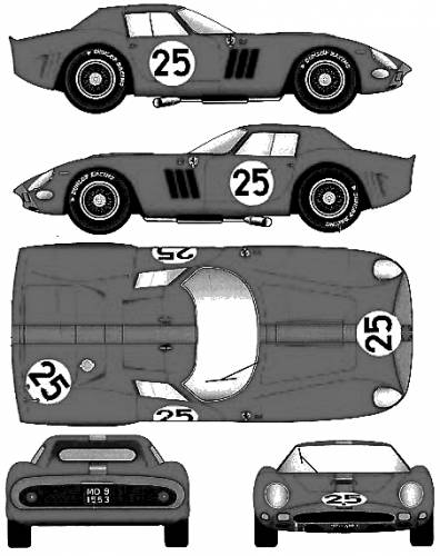 Ferrari 250GTO Le Mans 1964 Original image dimensions 453 x 571px