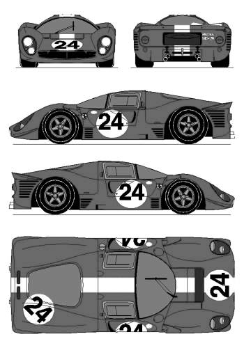 Ferrari 330 P4 Le Mans 1967 Original image dimensions 700 x 1000px