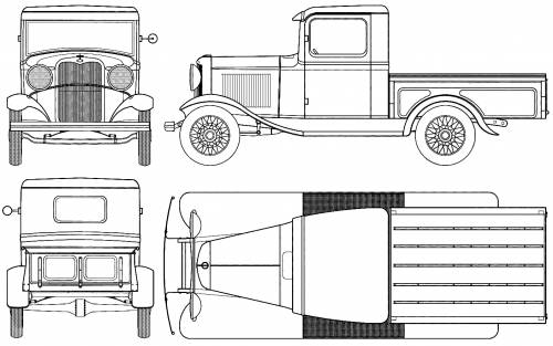 Ford Model B Pickup 1932 Original image dimensions 1407 x 881px