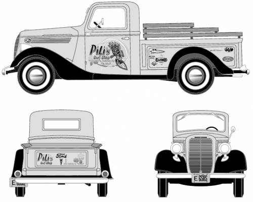 Ford Pickup 1937 Original image dimensions 751 x 601px