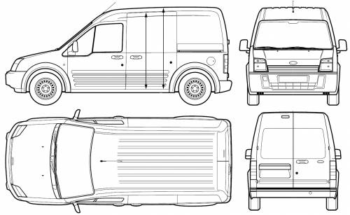 Ford Transit Connect (2005) Original image dimensions: 1431 x 879px