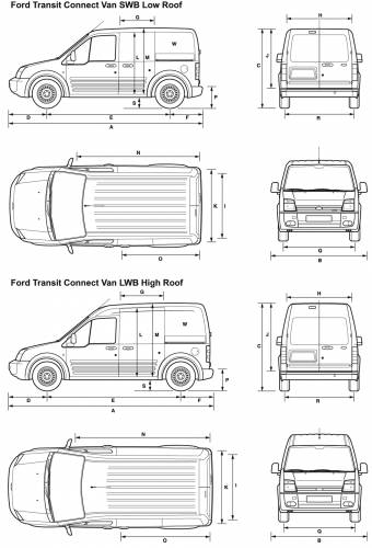 Ford Transit Connect Van (2008) Original image dimensions: 2000 x 2940px
