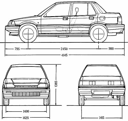 4 door honda civic. Honda Civic 4-Door Sedan (1985