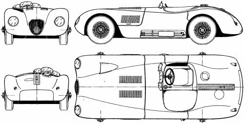 Jaguar C-Type (1951) Original image dimensions: 2168 x 1103px