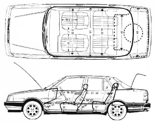 Lancia Thema 16 V Turbo Original image dimensions 507 x 402px