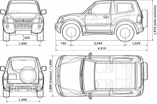 Mitsubishi Shogun Pajero 3-Door SWB (2007) Original image dimensions: 2850 x 