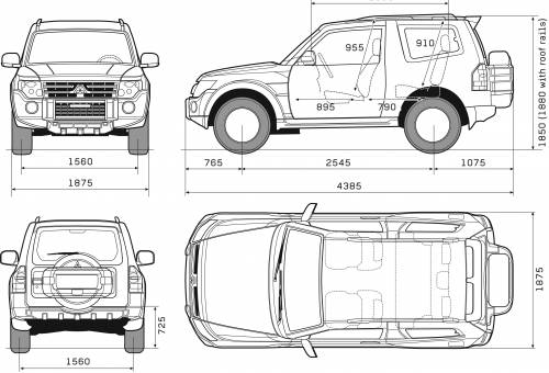 Mitsubishi Shogun Pajero 3-Door SWB (2008) Original image dimensions: 2829 x 