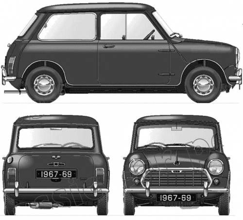 Morris Mini 1000 MkII 1967 Original image dimensions 511 x 465px