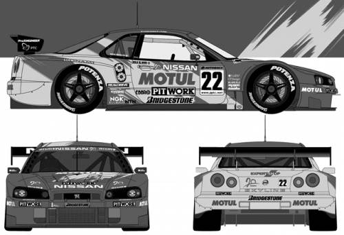 Nissan Skyline GTR R34 JGTC Original image dimensions 640 x 438px