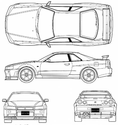 Nissan Skyline R34 GT-R V-Spec Original image dimensions: 587 x 621px