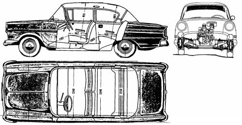 Opel Rekord P1 2Door 1958 Original image dimensions 1500 x 778px