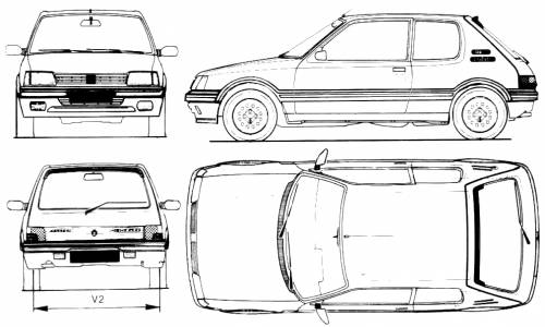 Peugeot 205 GTi 19 1991 Original image dimensions 1009 x 607px