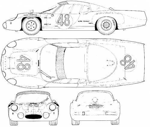 Renault Alpine A110 LeMans 1967 Original image dimensions 863 x 729px