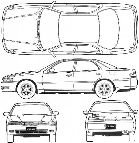 Toyota Cresta Tourer V JZX90 1992 Original image dimensions 492 x 506px