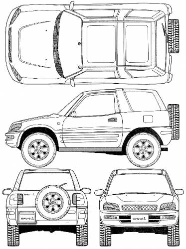 Toyota RAV4 3-Door (1996) Original image dimensions: 461 x 617px