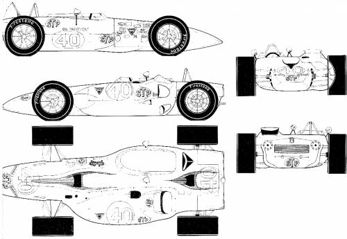 Paxton STP Turbine Car Indy 500 1967 Original image dimensions 1081 x 