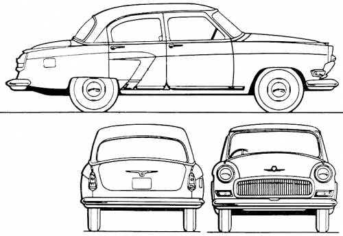 Volga GAZ21S Original image dimensions 783 x 539px