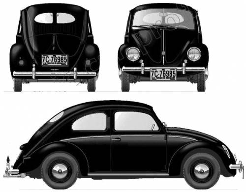 Volkswagen Beetle 1951 Original image dimensions 592 x 464px