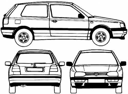 Volkswagen Golf 3Door 1995 Original image dimensions 566 x 416px