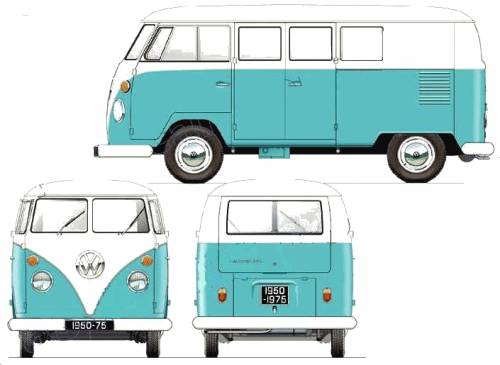 Volkswagen T2 Campervan 1960 Original image dimensions 705 x 515px