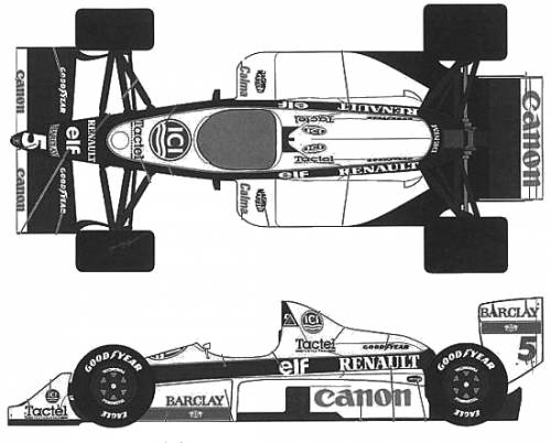 WilliamsRenault FW12C F1 GP 1989 Original image dimensions 550 x 443px