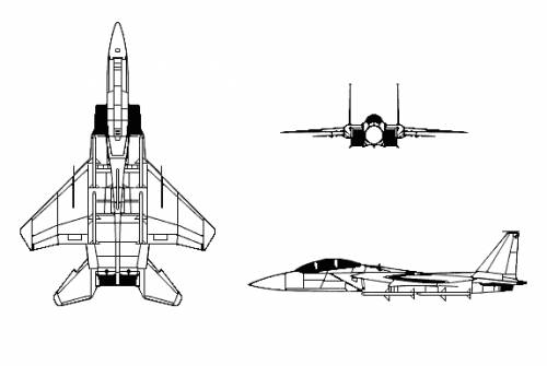 f 15 eagle drawing. McDonnell-Douglas F-15 Eagle
