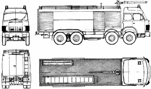 Saurer 5DF 8x4 Metz Fire Truck 1980 Original image dimensions 701 x 415px