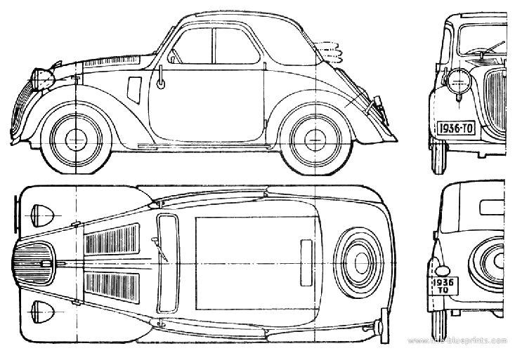 1948 Fiat Topolino 500 B. fiat topolino