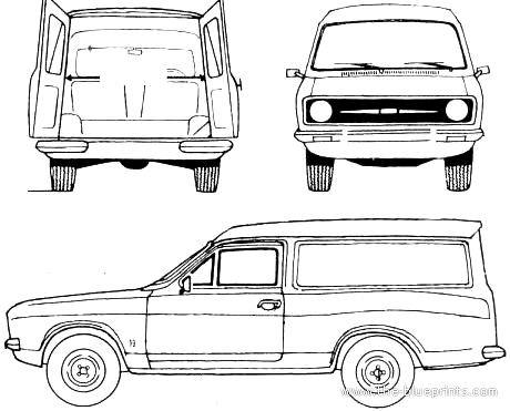 The-Blueprints.com - Blueprints > Cars > Ford > Ford Escort Van (