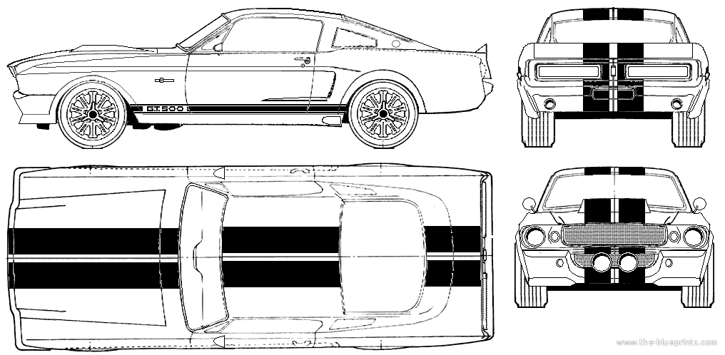 Car drawing ford gt500 #5