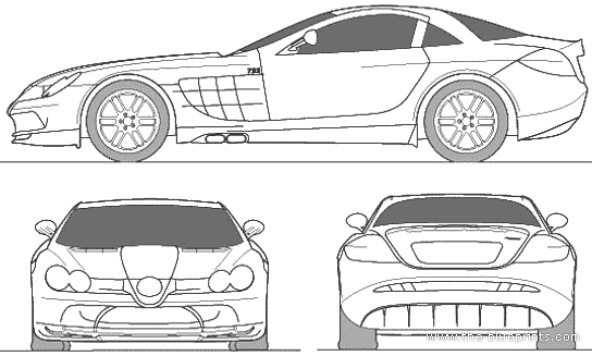 Mercedes slr blueprint #2