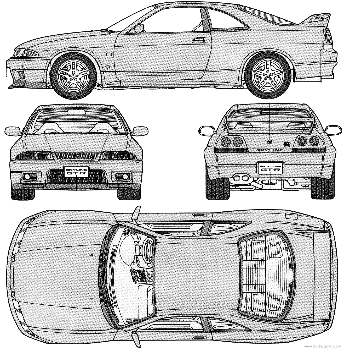 Nissan skyline r33 blueprint #1