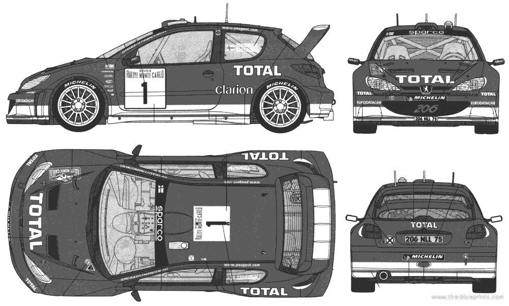 panhard 24 peugeot 206 wrc