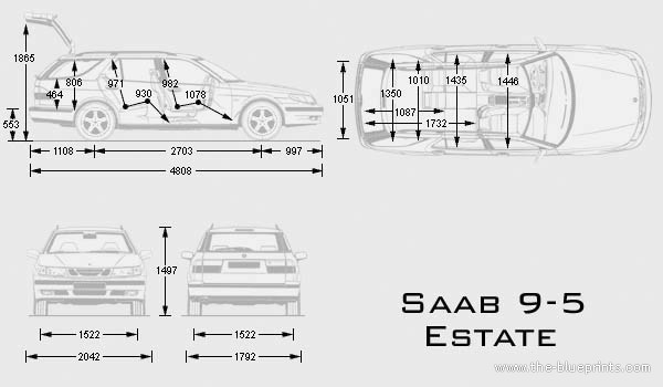 Boot Mat Trunk Liner Saab 9-5 95 9 5 1 YS3E Aero estate station wagon 5-doors
