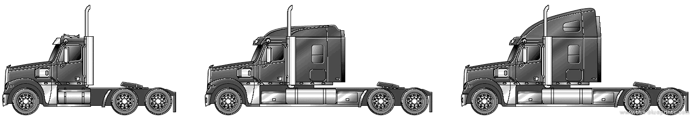 freightliner truck drawings