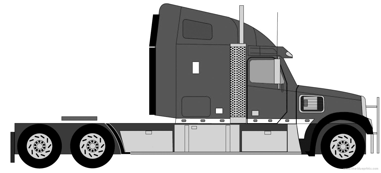 freightliner truck drawings