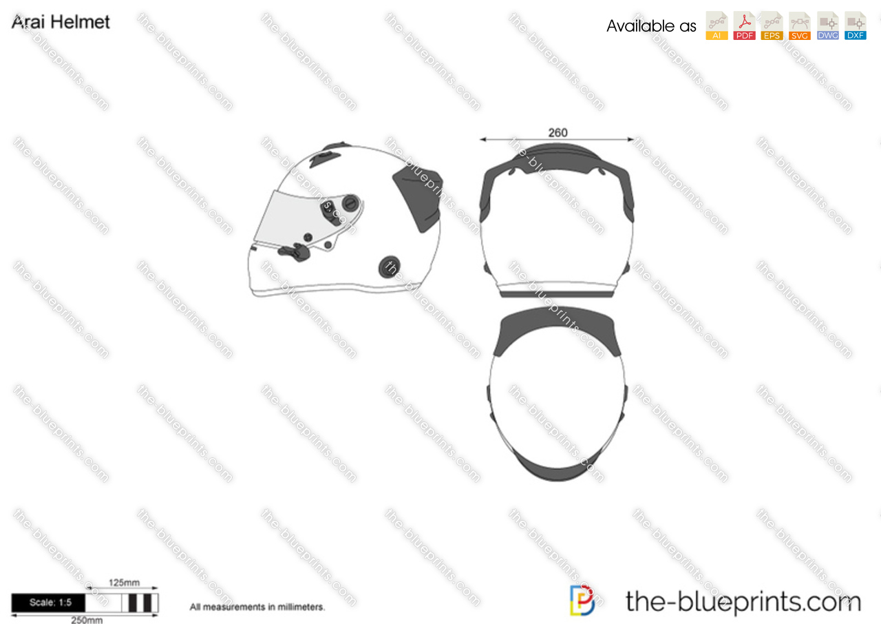 arai helmet template