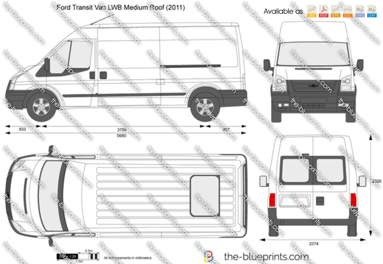 Технические характеристики Ford Transit Van. Габаритные ...