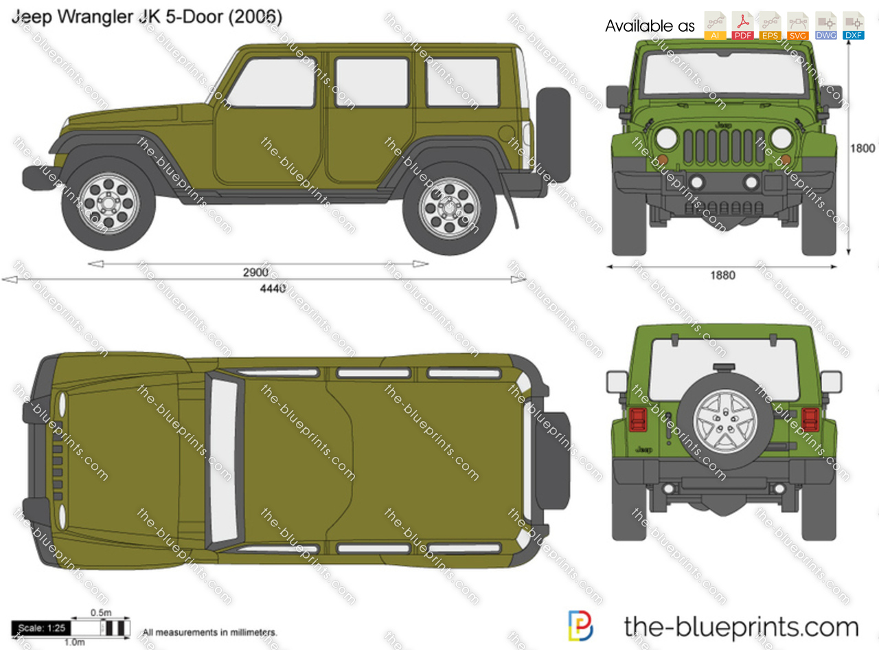 Dimensions jeep wrangler 4 door