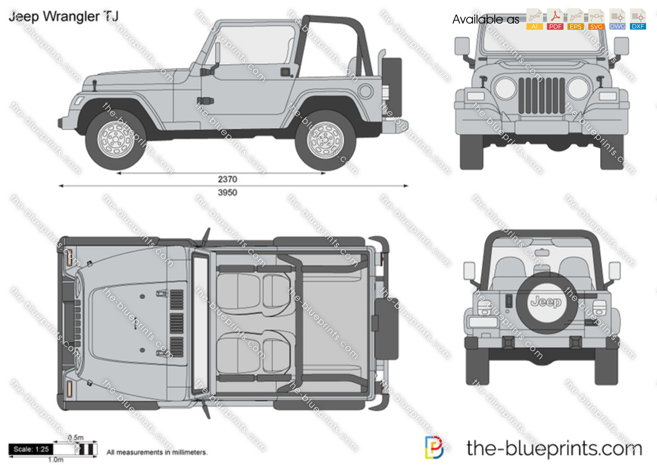 Dimensions jeep wrangler tj #1