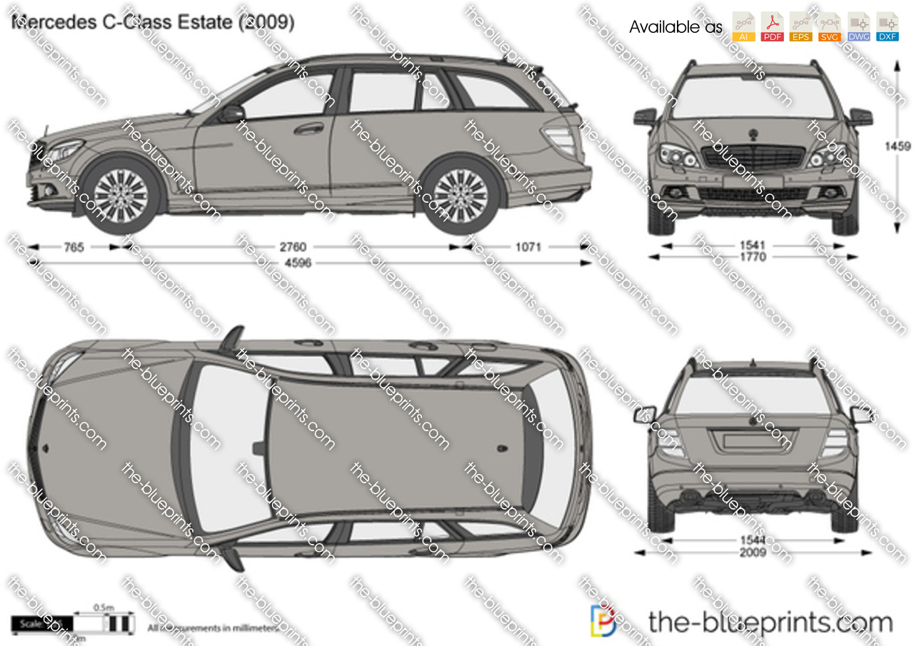 Mercedes c class estate boot dimensions #4