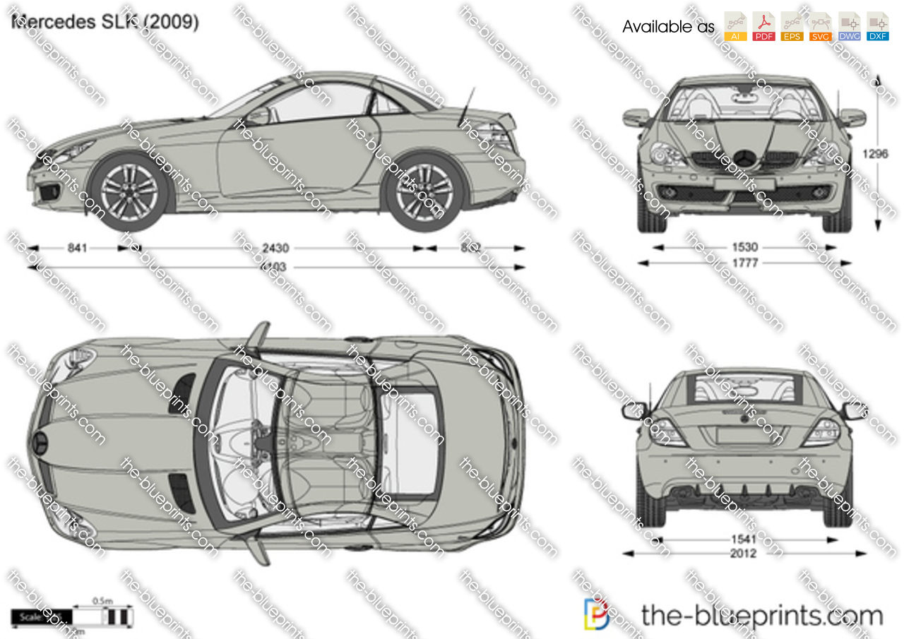 The-Blueprints.com - Vector Drawing - Mercedes-Benz SLK R171